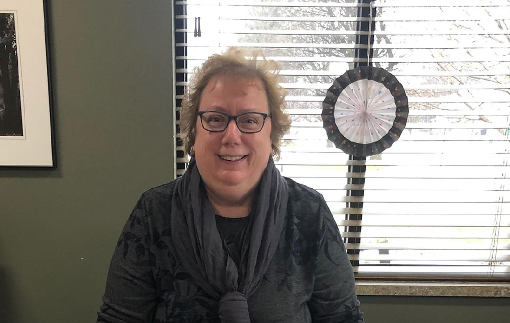 Cathy King on the day of her retirement party.